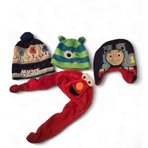 Little Boys Hat Lot Star Wars-Thomas & Friends-Green Stripe-Elmo (4)